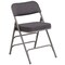 Emma and Oliver 4 Pack Premium Curved Triple Braced & Hinged Fabric Upholstered Metal Folding Chair